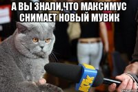а вы знали,что максимус снимает новый мувик 