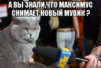 а вы знали,что максимус снимает новый мувик ? 