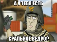 а у тебя есть сральное ведро?