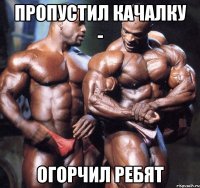 пропустил качалку - огорчил ребят