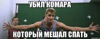 убил комара который мешал спать