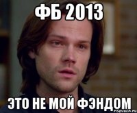 фб 2013 это не мой фэндом