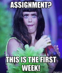 assignment? this is the first week!