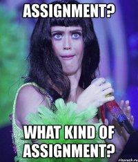 assignment? what kind of assignment?