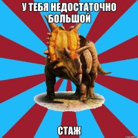 у тебя недостаточно большой стаж
