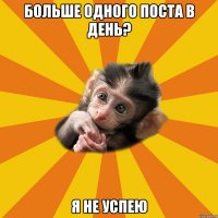 больше одного поста в день? я не успею