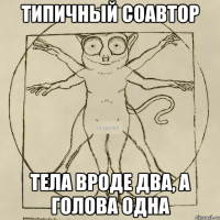 типичный соавтор тела вроде два, а голова одна