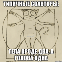 типичные соавторы: тела вроде два, а голова одна