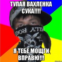 тупая вахленка сука!!! я тебе мощги вправю!!!