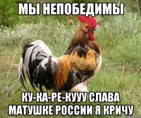 мы непобедимы ку-ка-ре-кууу слава матушке россии я кричу