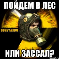 пойдем в лес или зассал?