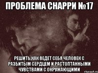 проблема снарри №17 решить,как ведет себя человек с разбитым сердцем и растоптанными чувствами с окружающими