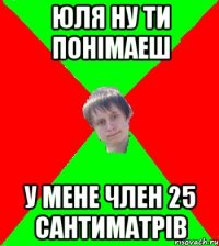 юля ну ти понiмаеш у мене член 25 сантиматрiв