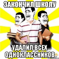 закончил школу удалил всех одноклассников