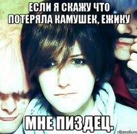 если я скажу что потеряла камушек, ежику мне пиздец.