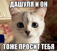 дашуля и он тоже просит тебя