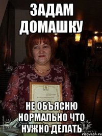 задам домашку не объясню нормально что нужно делать