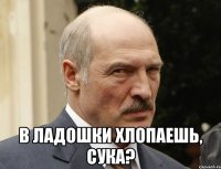 в ладошки хлопаешь, сука?