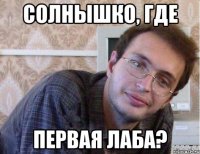 солнышко, где первая лаба?