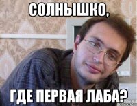 солнышко, где первая лаба?