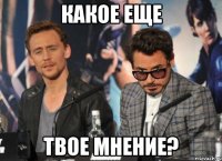 какое еще твое мнение?