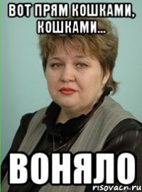 вот прям кошками, кошками... воняло