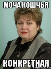 моча кошчья конкретная