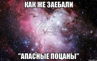 как же заебали "апасные поцаны"