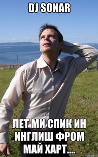 dj sonar лет ми спик ин инглиш фром май харт....