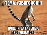 тема, узбагойся!!! пошли за газелью прогуляемся...