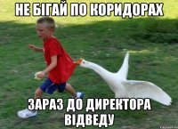не бігай по коридорах зараз до директора відведу