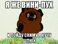 я же вини-пух и пойду сниму я кучу шлюх