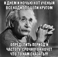 и днем и ночью кот ученый все ходит по цепи кругом определить период и частоту, срочно! он хочет что-то нам сказать!!!