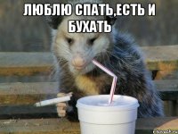 люблю спать,есть и бухать 