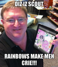 diz iz scout rainbows make meh crie!!!