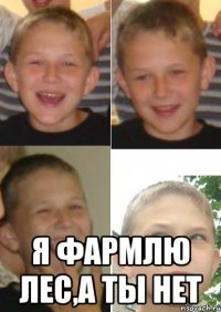 я фармлю лес,а ты нет