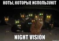 коты, которые используют night vision