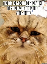 твои высказывания приводят меня в уныние 