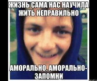 жизнь сама нас научила жить неправильно аморально, аморально- запомни