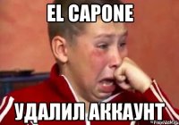 el capone удалил аккаунт