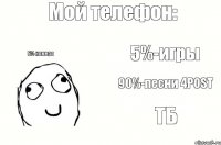 Мой телефон: 5%-номера 5%-игры 90%-песни 4POST ТБ