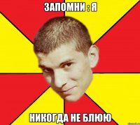 запомни : я никогда не блюю