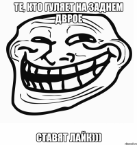 те, кто гуляет на заднем дврое ставят лайк)))