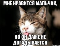 мне нравится мальчик, но он даже не догадывается