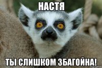настя ты слишком збагойна!