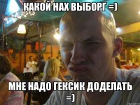 какой нах выборг =) мне надо гексик доделать =)