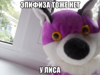 эпифиза тоже нет у лиса