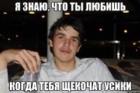 я знаю, что ты любишь когда тебя щекочат усики