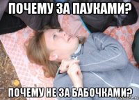 почему за пауками? почему не за бабочками?