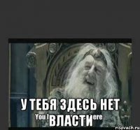  у тебя здесь нет власти